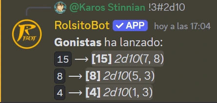 Incluyendo una anotación en una tirada.