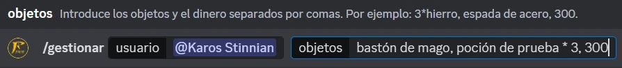Cómo conceder objetos en Discord con RolsitoBot