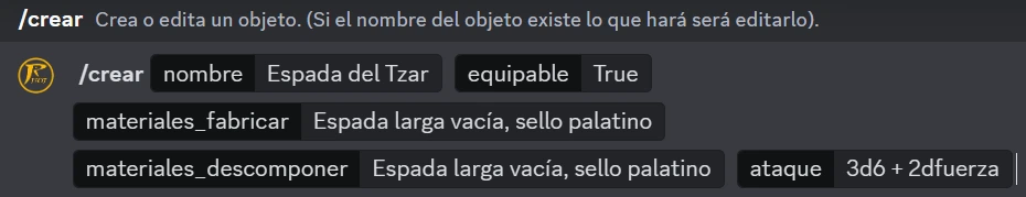 Cómo crear objetos avanzados en Discord con RolsitoBot