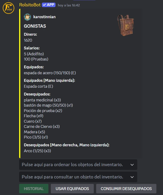 Inventario completo