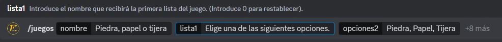 Configurando un juego.