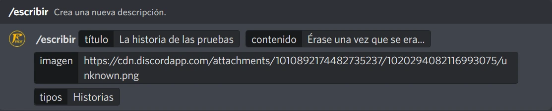 Escribiendo una descripción