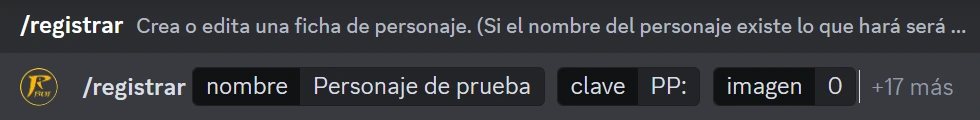 Tutorial de edición de personajes en Discord con RolsitoBot usando /registrar