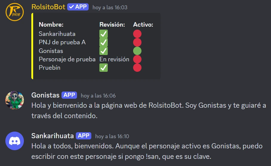 Trucos personajes.